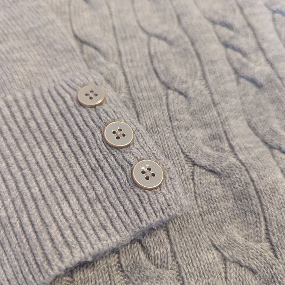 Talbots Gray Cable Knit Sweater - Picture 6 of 10